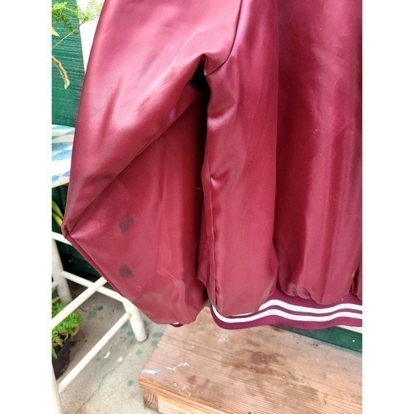 Vintage, Hartwell, Men's Satin Snap Up Bomber Jacket Carlsbad Inn - Picture 9 of 12